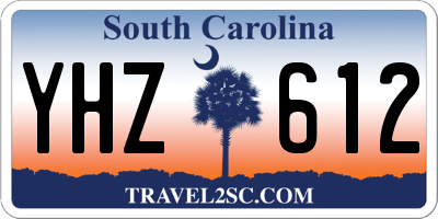 SC license plate YHZ612