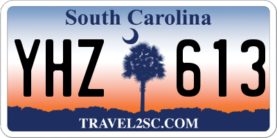 SC license plate YHZ613