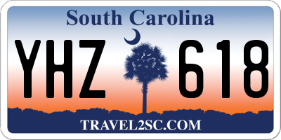 SC license plate YHZ618