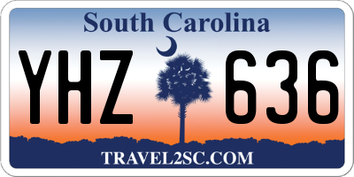SC license plate YHZ636