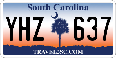 SC license plate YHZ637
