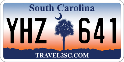 SC license plate YHZ641