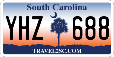 SC license plate YHZ688