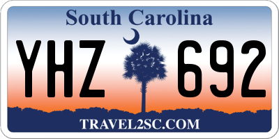 SC license plate YHZ692