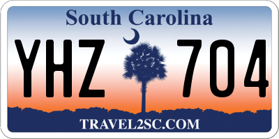 SC license plate YHZ704