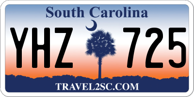 SC license plate YHZ725