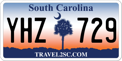 SC license plate YHZ729