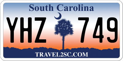 SC license plate YHZ749