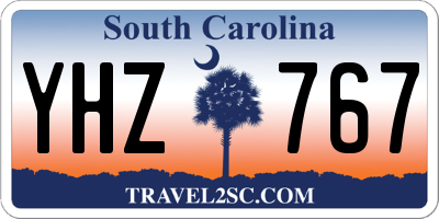 SC license plate YHZ767
