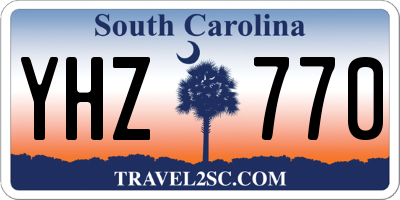 SC license plate YHZ770