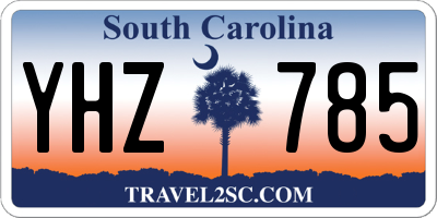 SC license plate YHZ785