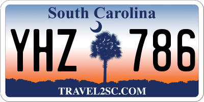 SC license plate YHZ786
