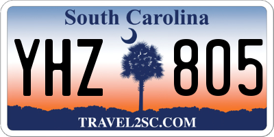 SC license plate YHZ805