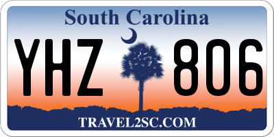 SC license plate YHZ806