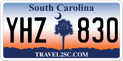 SC license plate YHZ830