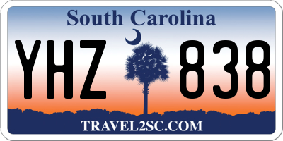 SC license plate YHZ838