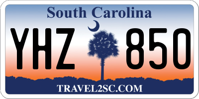 SC license plate YHZ850