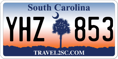 SC license plate YHZ853