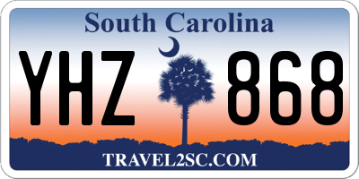 SC license plate YHZ868