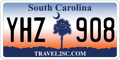 SC license plate YHZ908