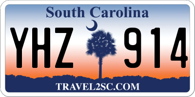 SC license plate YHZ914