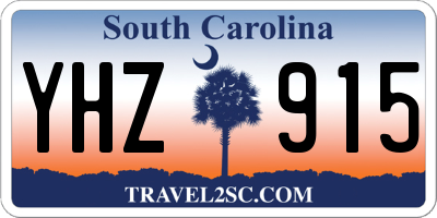 SC license plate YHZ915