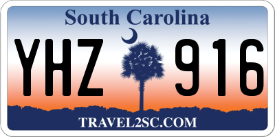 SC license plate YHZ916