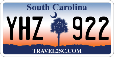 SC license plate YHZ922