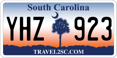 SC license plate YHZ923