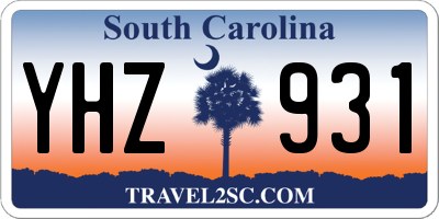SC license plate YHZ931