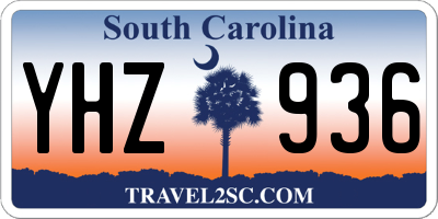 SC license plate YHZ936