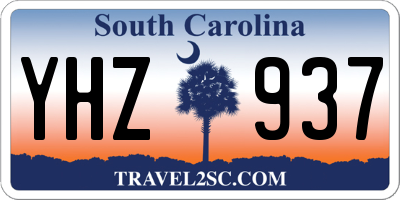 SC license plate YHZ937