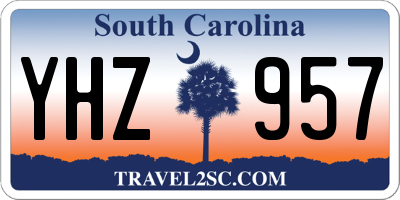 SC license plate YHZ957
