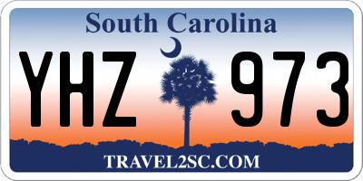 SC license plate YHZ973