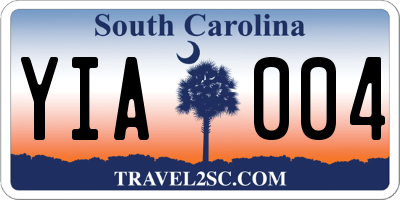 SC license plate YIA004