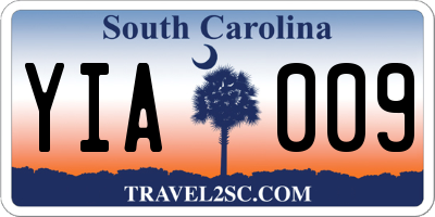 SC license plate YIA009