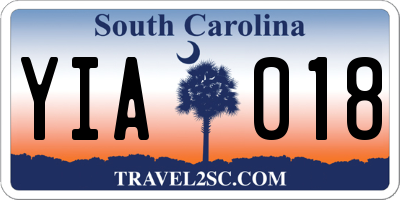 SC license plate YIA018