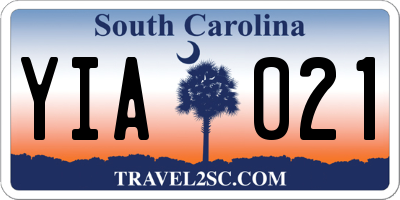 SC license plate YIA021