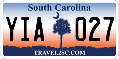 SC license plate YIA027