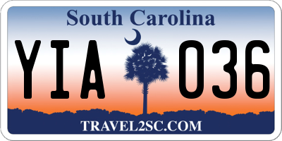SC license plate YIA036