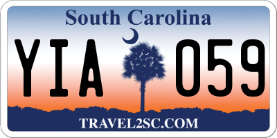 SC license plate YIA059