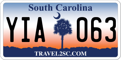 SC license plate YIA063
