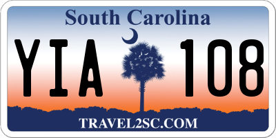 SC license plate YIA108
