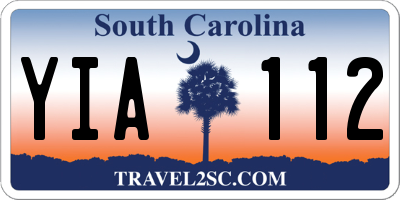 SC license plate YIA112