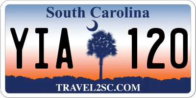 SC license plate YIA120
