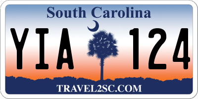 SC license plate YIA124