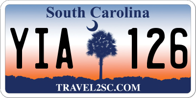 SC license plate YIA126