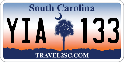 SC license plate YIA133