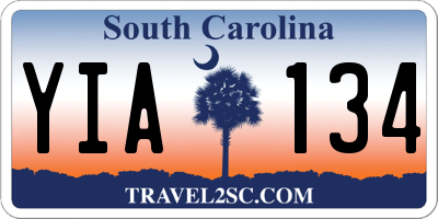SC license plate YIA134