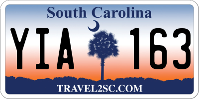SC license plate YIA163